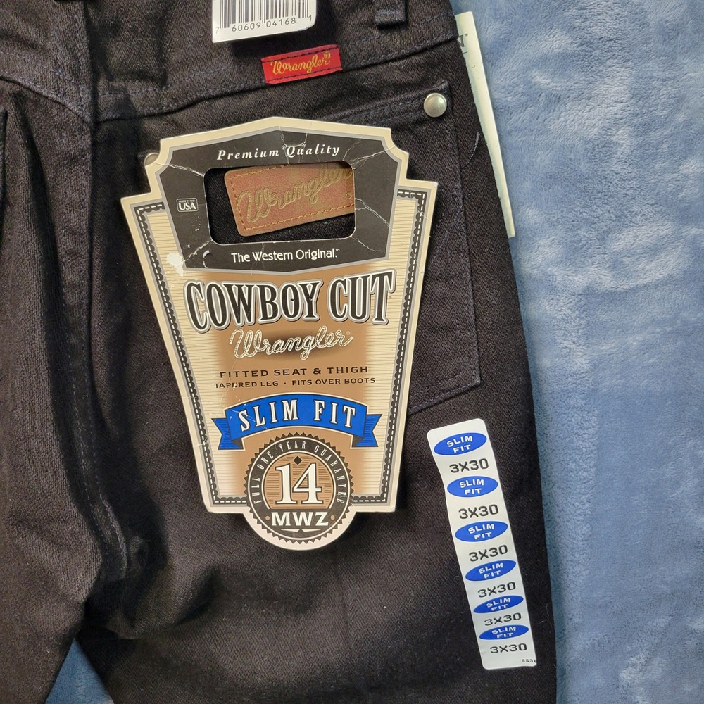 Wrangler Shadow Canyon Cowboy Cut Slim Fit‎ Jeans Mens 3x30 Black NWT Western - Picture 6 of 9